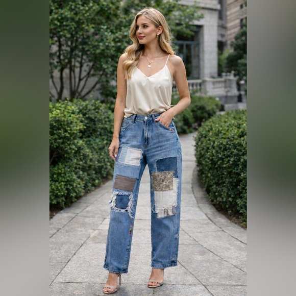 We The Free Denim - 🛍️SALE🛍️ Free People We The Free Patchwork Denim Distressed Patchwork Jeans